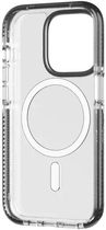 Панель Tech21 Evo Crystal MagSafe Cover для Apple iPhone 14 Pro Clear/Graphite Black (T21-9712) - зображення 5