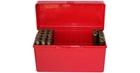 Коробка MTM RM-60 на 60 патронов кал. .22-250 Rem; .243 Win; 7,62x39 и .308 Win. Цвет – красный. - изображение 1