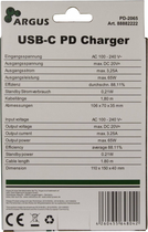 Ładowarka sieciowa Inter-Tech PD-2065 USB-C 65W Czarna (88882222) - obraz 3