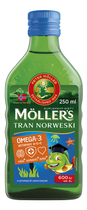 Suplement diety Mollers Tran Norweski Owocowy 250 ml (7070866024352) - obraz 1