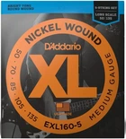 Струны для бас-гитары D'Addario EXL160-5 XL NICKEL WOUND BASS MEDIUM 5-STRING (50-135)