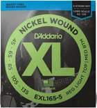 Струны для бас-гитары D'Addario EXL165-5 XL NICKEL WOUND BASS REG LIGHT TOP / MED BOTTOM 5-STRING (45-135)
