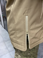 Куртка тактическая WOLFTRAP Softshell, цвет Койот, размер XL, зимняя мужская куртка софтшелл для военных - изображение 9