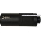 Глушитель Steel TACTICAL для калибра 7.62 резбления 14х1Lh - 110мм. Цвет: Черный, ST100000.01.23 - изображение 1