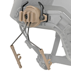 Кріплення для активних навушників на каску, шолом Fast та інших Wosport HL-ACC-43 Coyote - зображення 6