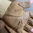Перчатки тактические с защитой костяшек полупалец койот XL - изображение 6