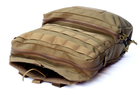 Тактичний рюкзак на плитоностку, утилітарний підсумок під гідратор ROCO tactical Кордура 1000D Койот - зображення 6