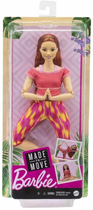 Лялька Мattel Barbie Made to Move Червоне вбрання з квітковим візерунком 29 см (0887961954944) - зображення 1