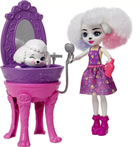 Lalka z akcesoriami Mattel Enchantimals Beauty Salon For A White Poodle 15 cm (0194735063239) - obraz 5