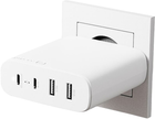 Мережевий зарядний пристрій Alogic Rapid Power 100W GaN Charger 4 port + 2m USB-C Cable White (WCG4X100-EU) - зображення 4