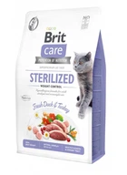 Сухой корм для кошек Brit Care Cat GF Sterilized Weight Control для стерилизованных и с избыточным весом с уткой и индейкой