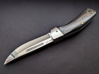 Нож выкидной серебристый. Сталь 440 C с рукояткой из палисандра DZ58 - изображение 2