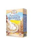 Суміш пластівців Козуб Продукт 9 злаків+льон миттєвого приготування 600 г