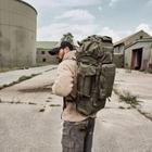 Рюкзак тактический 70L khaki/ армейский/ водонепроницаемый баул - изображение 3