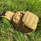 Тактическая сумка мужская армейская укрепленная coyote / слинг/ рюкзак (3703) - изображение 15