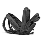 Рюкзак тактичний 50L black +сумки / штурмовий / армійський / MOLLE (3707) - зображення 15