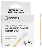 Patyczki bambusowe Nordics Bamboo Cotton Buds White 100 szt (3800500324395) - obraz 1