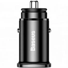 Автомобільний зарядний пристрій Baseus Square Metak QC 1 USB + Type-C 5 A 30 W Black