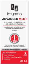 Емульсія для інтимної гігієни AA Cosmetics Intymna Advanced Med+ спеціалізована pH 3.5 300 мл (5900116028927) - зображення 1