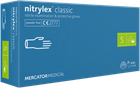 Перчатки нитриловые Nitrylex classic Mercator Medical S (100 шт) - зображення 1
