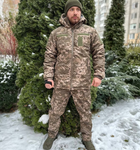 Зимний мужской теплый водонепроницаемый костюм Omni-Heat куртка с капюшоном утепленные штаны Пиксель M Kali AI414 велкро на рукавах и спереди - изображение 9