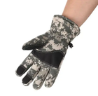 Зимові рукавички розмір XL Сніговий камуфляж Kali AI517 з підкладкою з флісу манжети на гумці для кращої фіксації з накладками на пальцях для сенсора - зображення 3