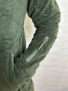 Чоловіча демісезонна флісова повсякденна кофта Bikatek з щільного флісу замок під горло з велкро на рукавах і нагрудна під шеврони і патчі Зелений S Kali високий воріт стійка захист від вітру 4 кишені 2 на блискавки для рук 2 на блискавці на рукавах - зображення 3
