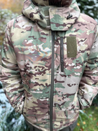 Чоловічий зимовий бушлат куртка з підкладкою Omni-heat Мультикам 56 Kali Велкро - панелі для патчів і шевронів додатковий захист на ліктях з капюшоном - зображення 5