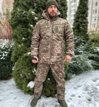 Зимний мужской теплый водонепроницаемый костюм Omni-Heat куртка с капюшоном утепленные штаны Пиксель 3XL Kali все молнии прорезиненные повседневный - изображение 1