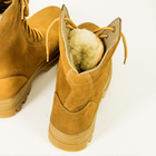 Берцы зимние нубук, искусственный мех, подошва антистат, мужские ботинки бежевые, 45 - изображение 4