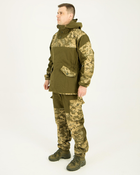 Костюм Горка камуфляжный олива пиксель, брюки с подтяжками, куртка с капюшоном, ветрозащитный 50 - изображение 2
