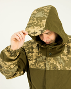 Костюм Гірка камуфляжна олива піксель, штани з підтяжками, куртка з капюшоном, вітрозахисний 56 - зображення 5
