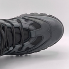 Ботинки демисезонные кожаные с тканевыми вставками Разноцвет 44, Черный - изображение 3