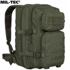 Рюкзак сумка на плечи ранец многозадачный прочный удобный стильный для путешествий и туризма Mil-Tec Оливковый 36 л - изображение 1