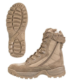 Ботинки 44 размер Койот MIL-TEC TACTICAL BOOT TWO-ZIP 44р. COYOTE (12822205-11-44) M-T надежная и стильная обувь для профессионалов активного образа жизни - изображение 1