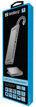 Док-станція Sandberg USB-C All-in-1 USB 3.0 Silver (5705730136238) - зображення 3