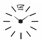 Великий настінний годинник Чорний 3D black DIY Clock 70-150 см (SH778052)
