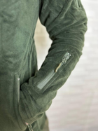 Чоловіча демісезонна флісова повсякденна кофта Flas Polar з щільного флісу замок під горло з велкро на рукавах і нагрудна під шеврони і патчі високий воріт стійка Зелений М (Kali) - зображення 4