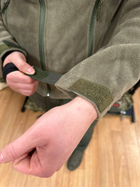 Чоловіча флісова демісезонна повсякденна кофта Safari Tactical з Softshell вставками комір стійка застібка - блискавка на всю довжину кофти повномірні кишені для рук Хакі L (Kali) - зображення 4