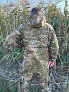 Куртка мультикам Soft-Shell Combat одежда не промокает камуфляж S L, Камуфляж Мультикам - изображение 3