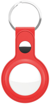Skórzany brelok KeyBudz Leather Keyring do Apple AirTag Red - obraz 1