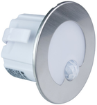 Світлодіодний світильник для сходів DPM з датчиком руху круглий матовий сріблястий (YCB178S-PIR) (5906881206690) - зображення 1