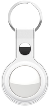 Шкіряний брелок KeyBudz Leather Keyring для Apple AirTag (2 Pack) White (AT2_S1_WHT) - зображення 2