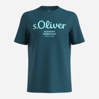 Koszulka męska s.Oliver 10.3.11.12.130.2141458-69D1 L Ciemnoturkusowa (4099975042951) - obraz 4