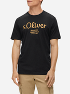 Koszulka męska s.Oliver 10.3.11.12.130.2141458-99D2 M Czarna (4099975043248) - obraz 1
