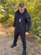 Куртка черная софтшел COMBAT куртка комбат soft-shell флис для силовых структур S 3XL - изображение 1