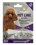 Palladium Pet Line the One Краплі на холку від бліх, кліщів та гельмінтів для собак до 4кг, 0,5мл (4820150205232)