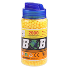 Пульки шарики в колбе BB 8081 для пневматического игрушечного оружия 6мм 2000шт Желтые пластиковые Пластик