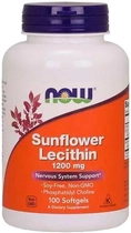 Аминокислота Now Foods Подсолнуховый Лецитин 1200 мг 100 желатиновых капсул (733739023117)