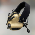 Навушники тактичні Earmor M32, активні, зі знімним мікрофоном та гарнітурою, активні навушники військові, колір – Койот - зображення 8